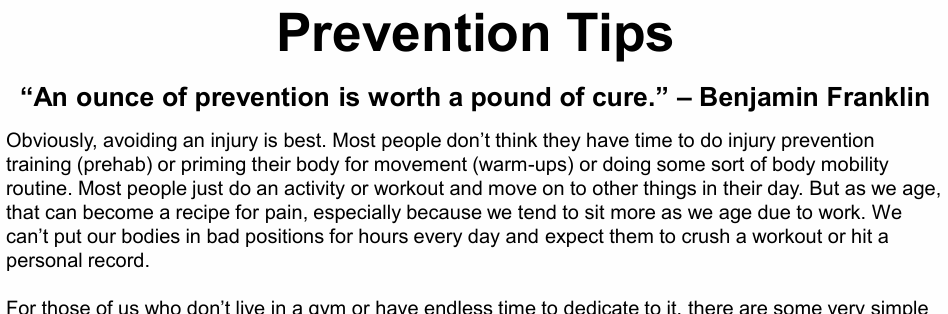 Injury & Pain Navigation Guide